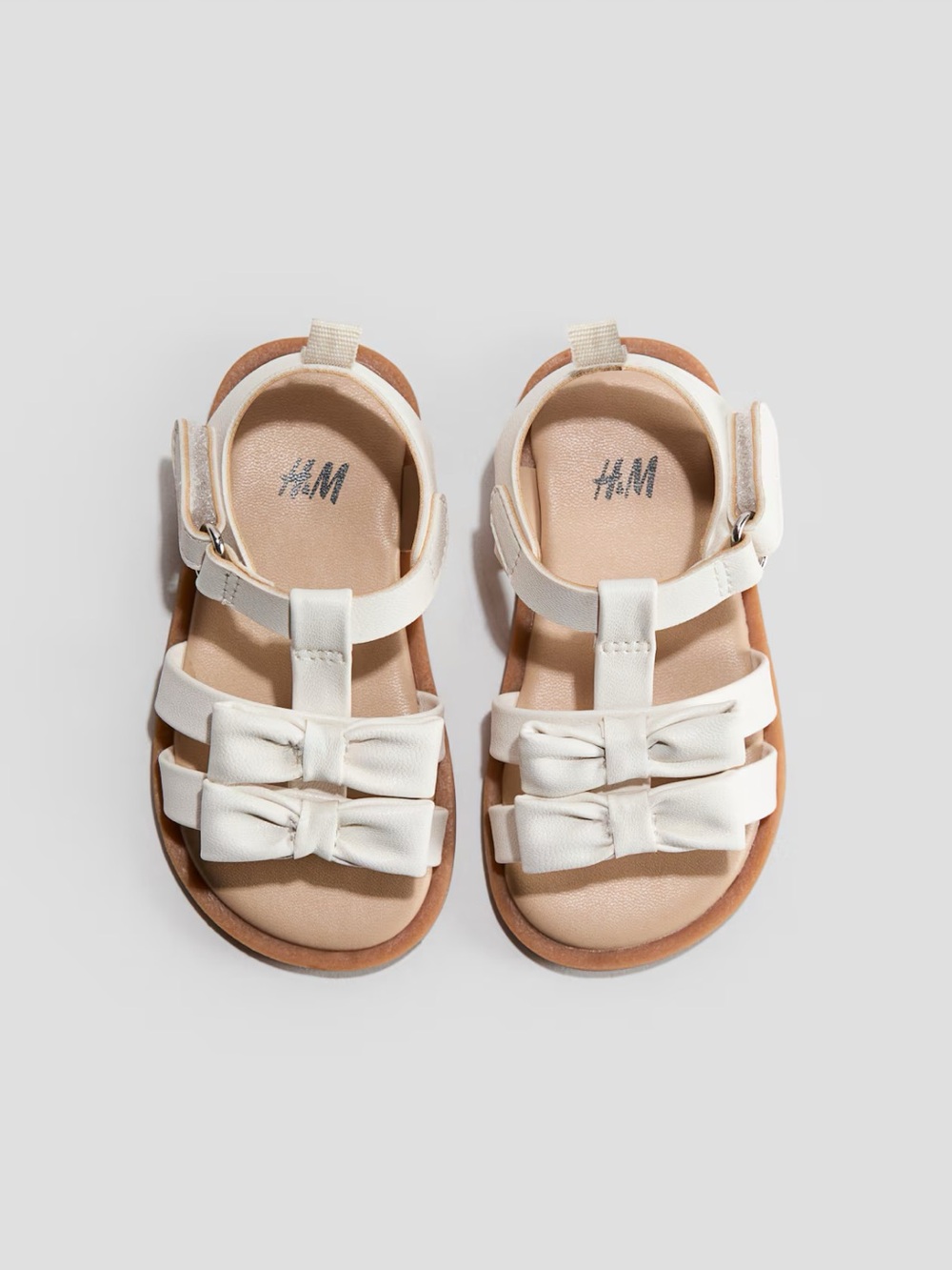 {H&M} Toddler White Bow Sandals / 8.5 / NWT